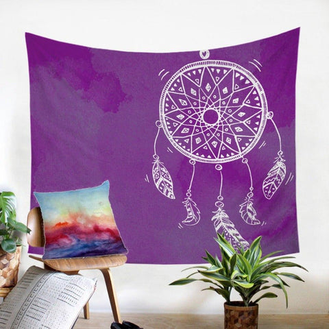 Image of Dreamcatcher Purple Decorative Tapestry