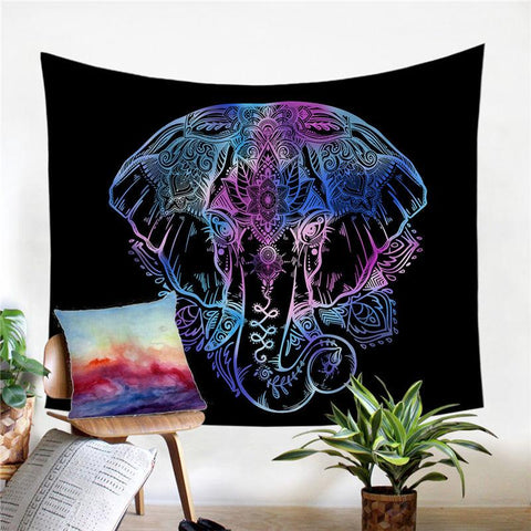 Image of Bohemian Elephant Tapestry