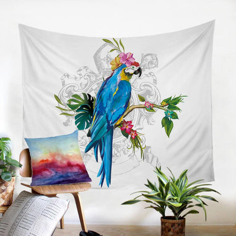 Image of 3D Vivid Macaw Tapestry