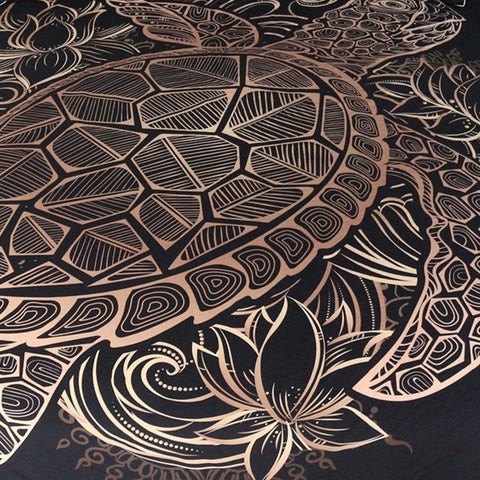 Image of Golden Turtles Tapestry