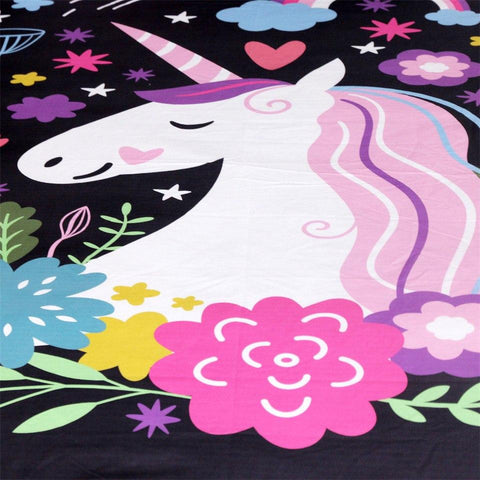 Image of Unicorn Cartoon Tapestry