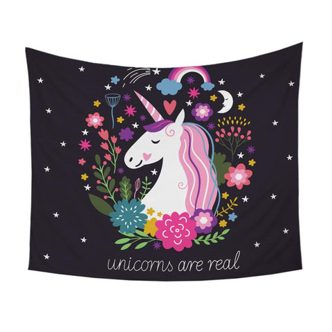Image of Unicorn Cartoon Tapestry