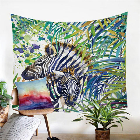 Image of Watercolor Animal Tapestry