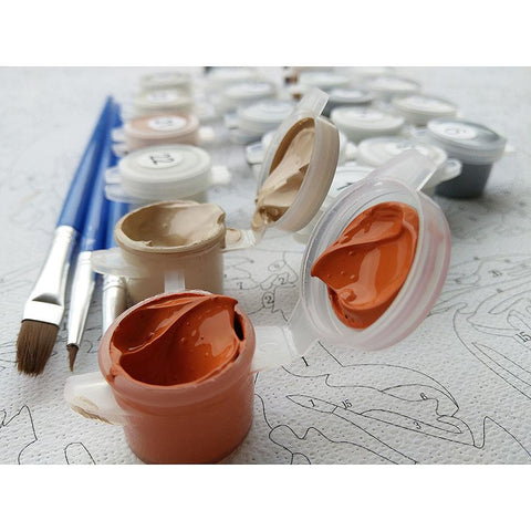 Image of Mountain Lakeside Painting By Numbers Kit