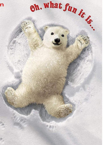 Image of Painting By Diamond Kit Bear Playing In The Snow