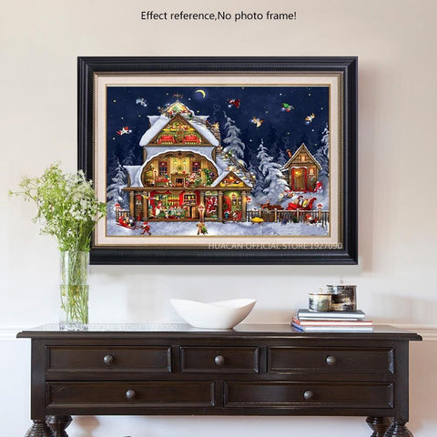 Image of Painting By Diamond Kit Christmas Time Full Drill Square