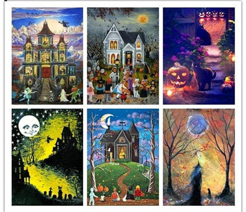 Image of Painting By Diamond Kit Halloween Themes