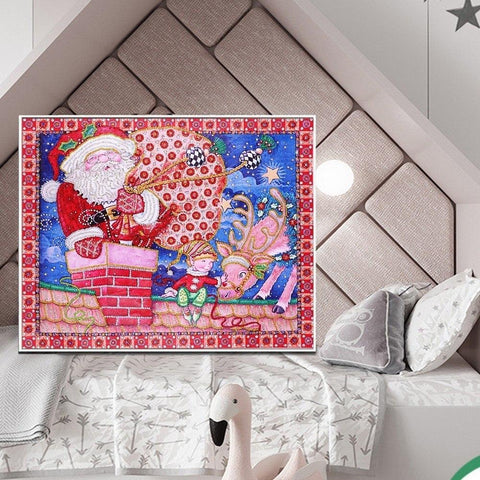 Image of Painting By Diamond Kit Special Shaped Santa Claus