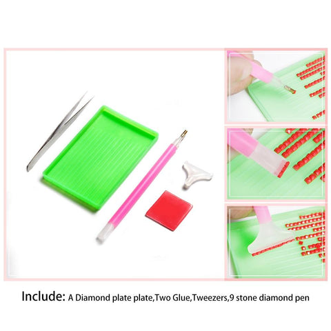 Image of Huacan DIY 5D Diamond Painting Tree Cross Stitch Full Diamond Embroidery Patterns Rhinestones Mosaic Pictures