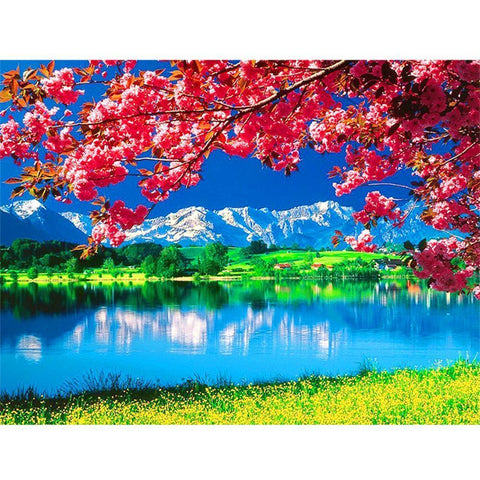 Image of Painting By Diamond Kit Lakeview 3D Square