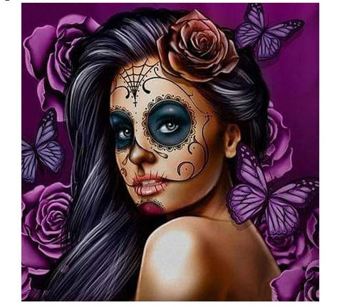 Image of Painting By Diamond Kit Halloween Portrait