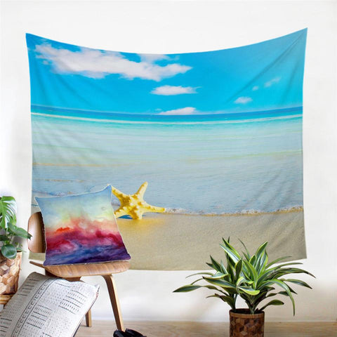 Image of 3D Beach Tapestry/Night Tapestry/Starfish Tapestry