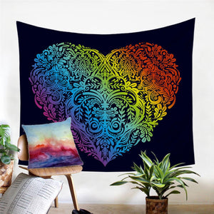 Boho Rainbow Color Tapestry