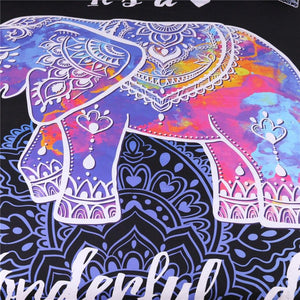 Colorful Elephant Tapestry