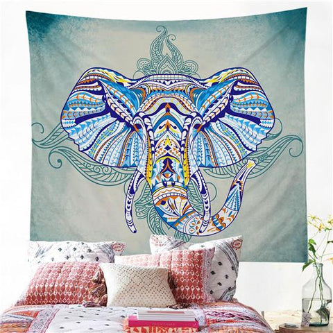 Image of Blue Boho Hippy Tapestry