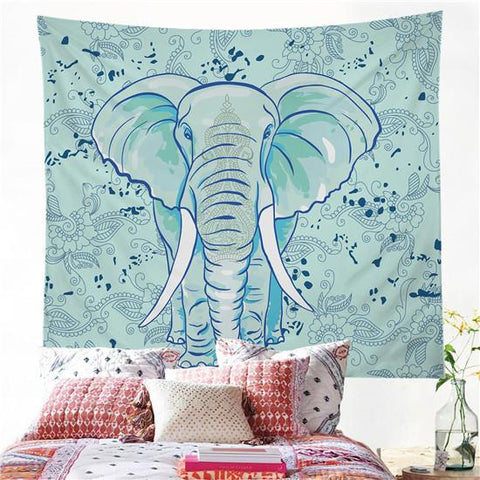 Image of Blue Boho Hippy Tapestry