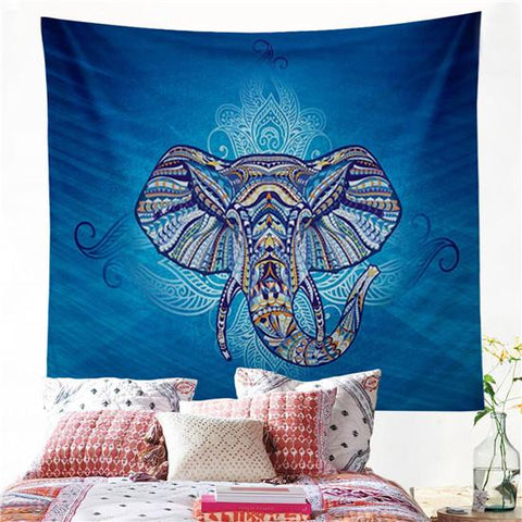 Image of Blue Boho Hippy Tapestry