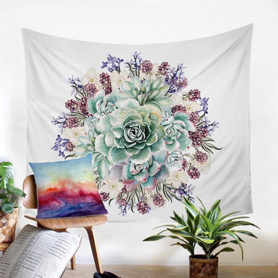 3D Floral Art Tapestry
