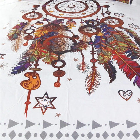 Image of Dreamcatcher Feathers Watercolor Tapestry