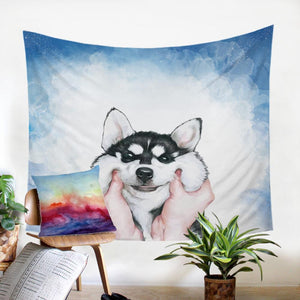 Husky Puppy Tapestry