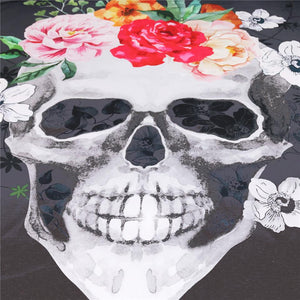 Skull White and Black Tapestry