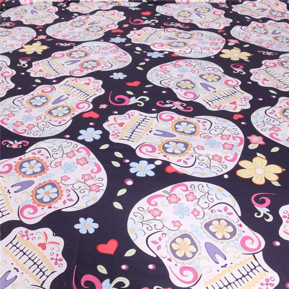 Sugar Skull White and Black Tapestry