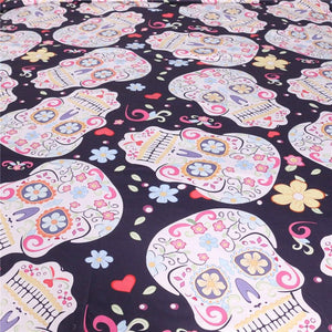 Sugar Skull White and Black Tapestry