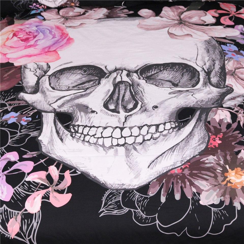 Skull and Floral Tapestry