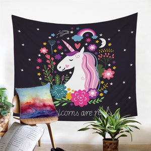 Unicorn Cartoon Tapestry
