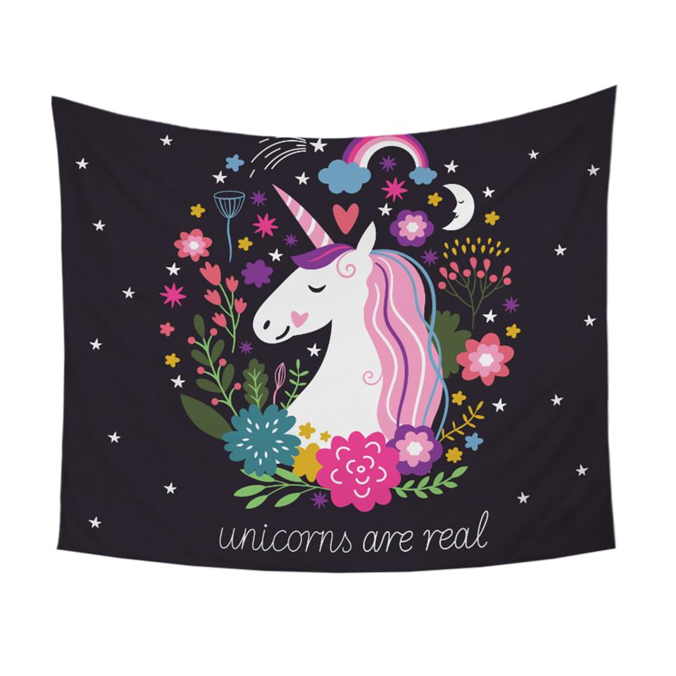 Unicorn Cartoon Tapestry