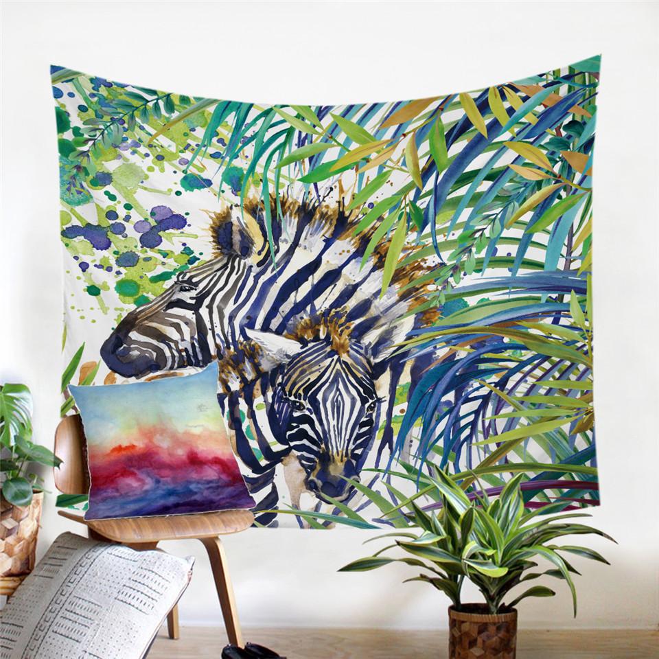 Watercolor Animal Tapestry