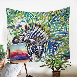 Watercolor Animal Tapestry