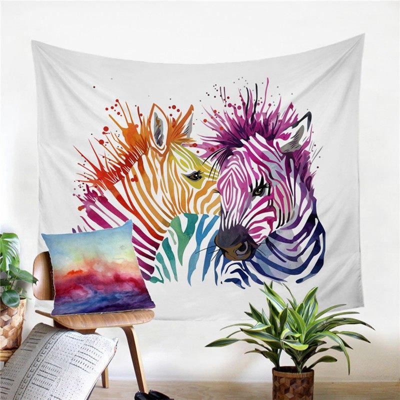 Watercolor Animal Tapestry