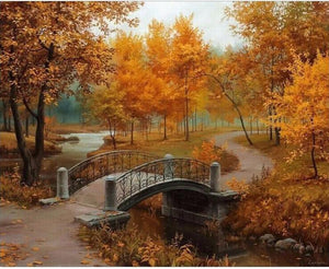 Painting By Numbers Kit Autumn Landscape