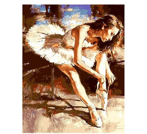 Painting By Numbers Kit Ballerina Taking A Rest