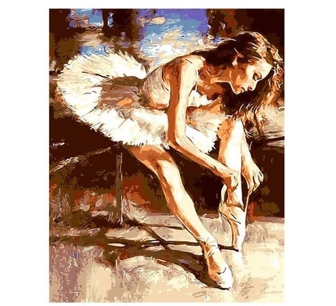 Image of Painting By Numbers Kit Ballerina Taking A Rest