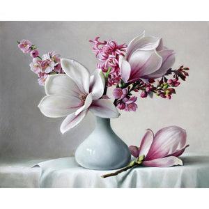 Magnolia Floral Arrangement Painting By Numbers Kit