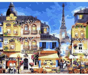 Nostalgic Paris At Night Painting By Numbers Kit