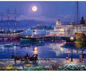 Seaside Night Ride Painting By Numbers Kit