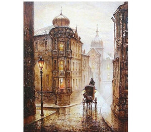 Vintage Horse And Cart Ride  Painting By Numbers Kit