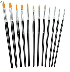12pcs Nylon Hair Paint Brush Set Artist Brush