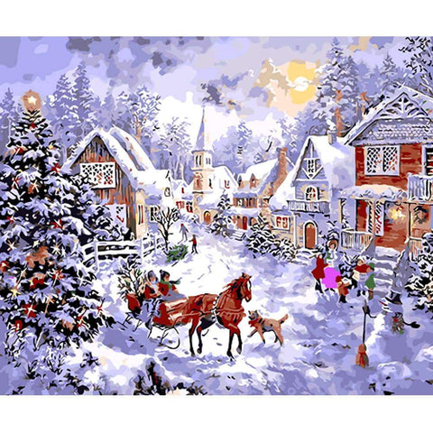 Image of Various Christmas Scenes Painting By Number Kits