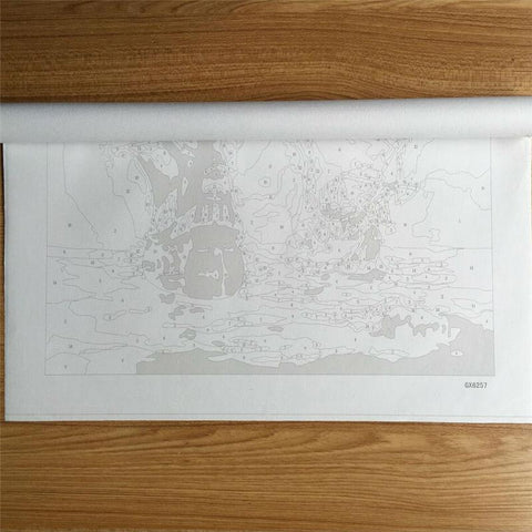 Image of Sunset Landscape DIY Painting By Numbers Kits For Adults