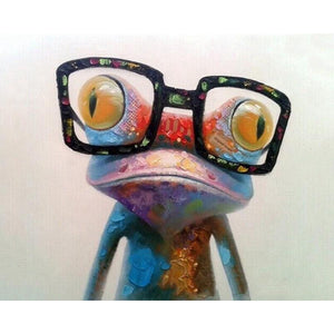 Painting By Numbers Kit Abstract Painting Funny Frog DIY