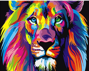 Colorful Lion Animal Paint by Numbers Kit