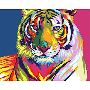 Colorful Tiger DIY Painting By Numbers