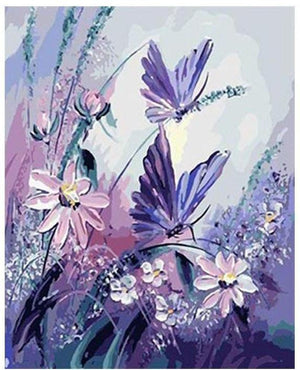 Purple Butterfly DIY Painting By Numbers Kit