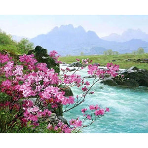 River Landscape DIY Painting By Numbers Kit