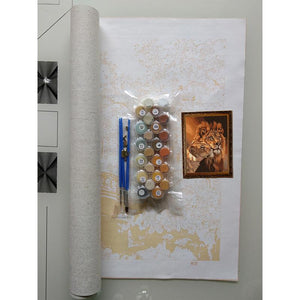 Family Of Lions DIY Painting By Numbers