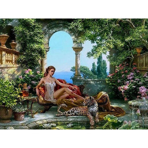 Woman And Leopard Painting By Numbers Kit